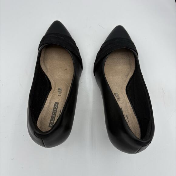 Clarks Collection Heels Womens 7.5 M Linvale Madie Pumps Pointed Toe Black - Picture 7 of 10